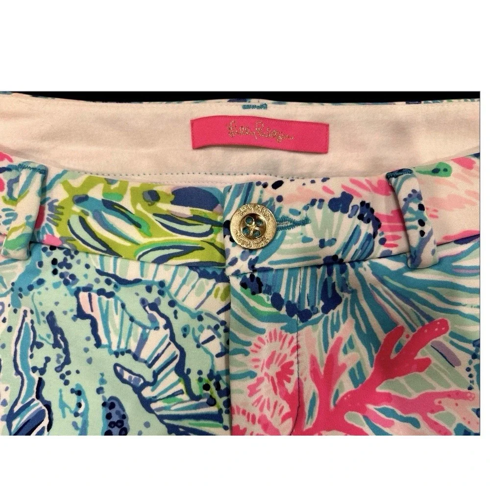 Lilly Pulitzer Callahan knit sink or swim Vibrant Tropical Women's Shorts Size 2